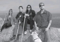 Blind People in Charge participants near the Victoria waterfront.