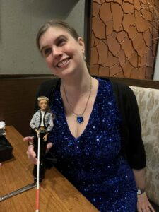 Photo of Blind Barbie at CFB Christmas Party